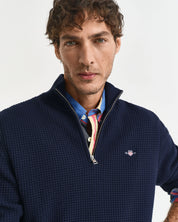Textured Half Zip Sweater