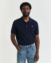 Textured Cotton Polo Shirt