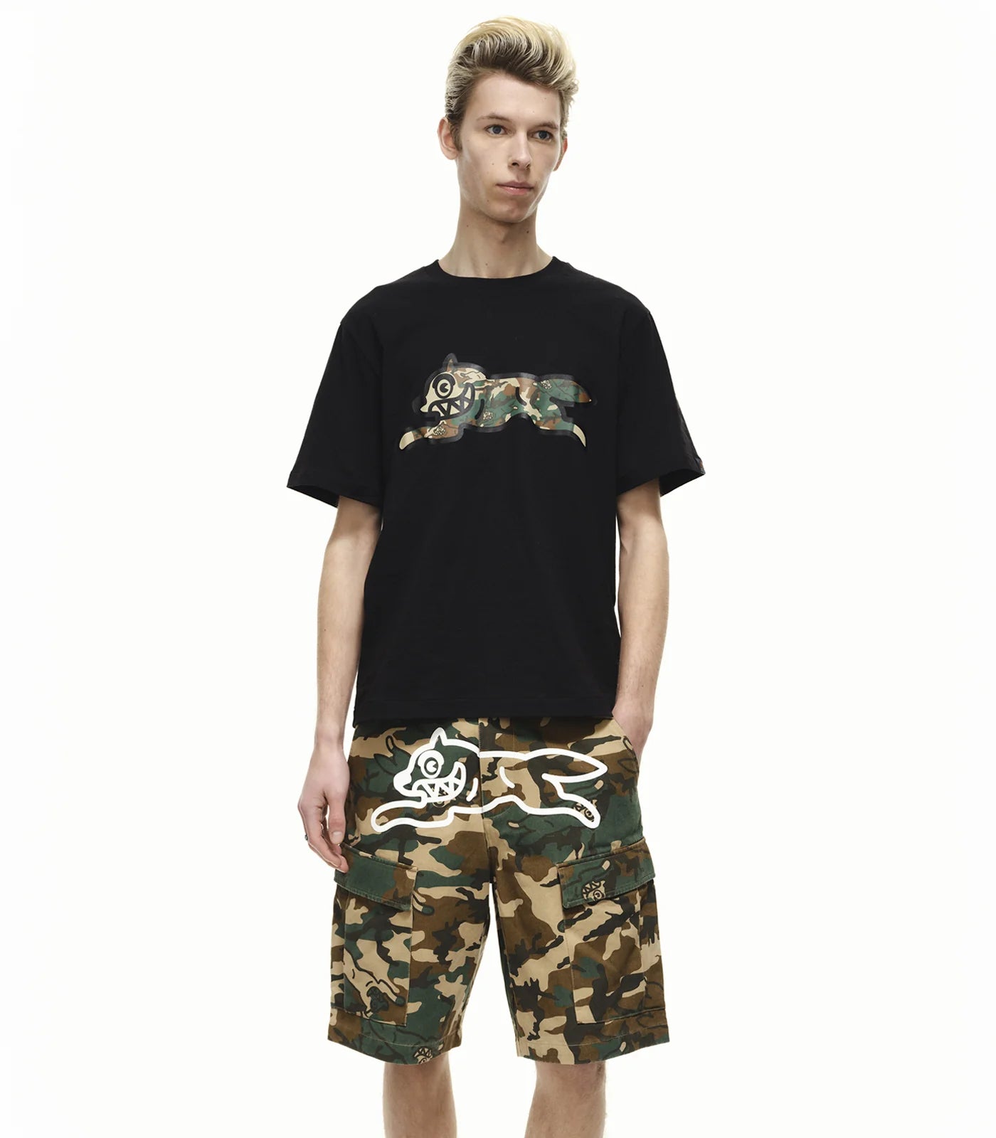 Woodland Camo Running Dog T-Shirt
