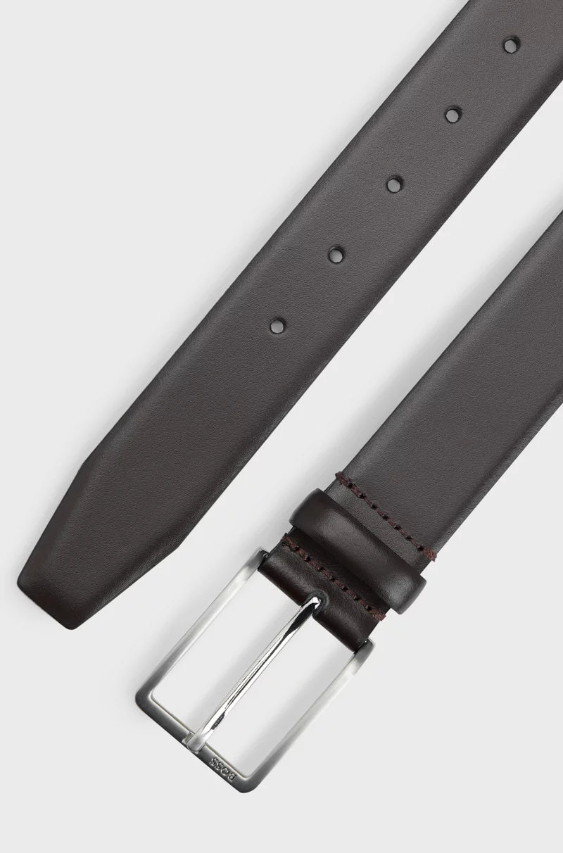Engraved Logo Leather Belt