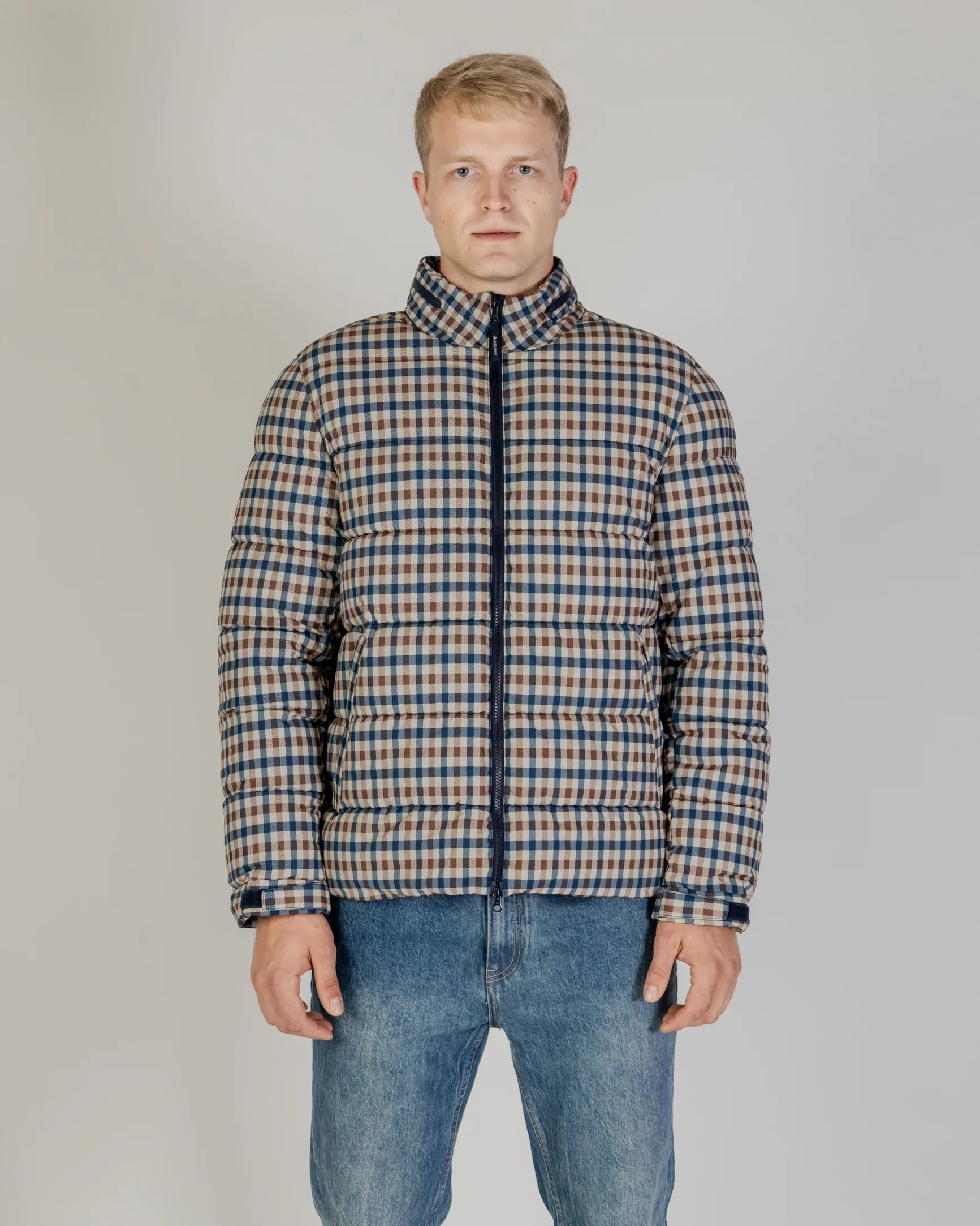 Active Check Mockneck Puffer Jacket