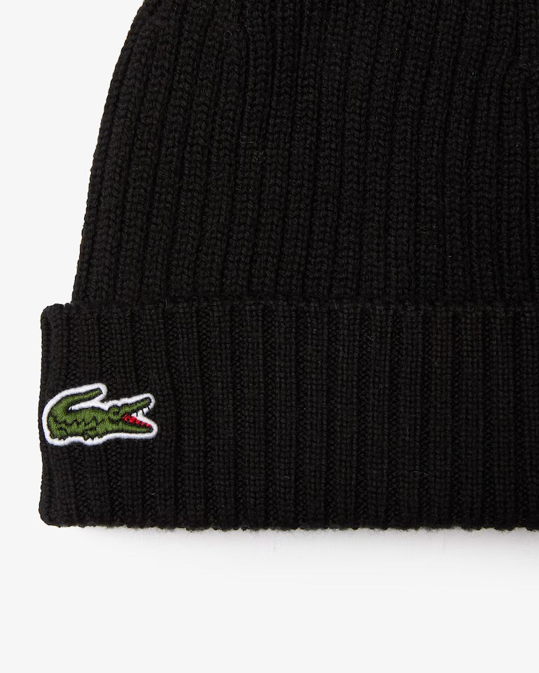 Rib Knit Wool Beanie