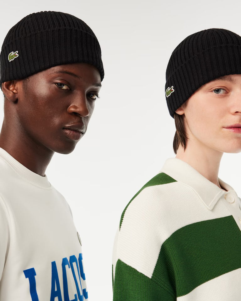 Rib Knit Wool Beanie