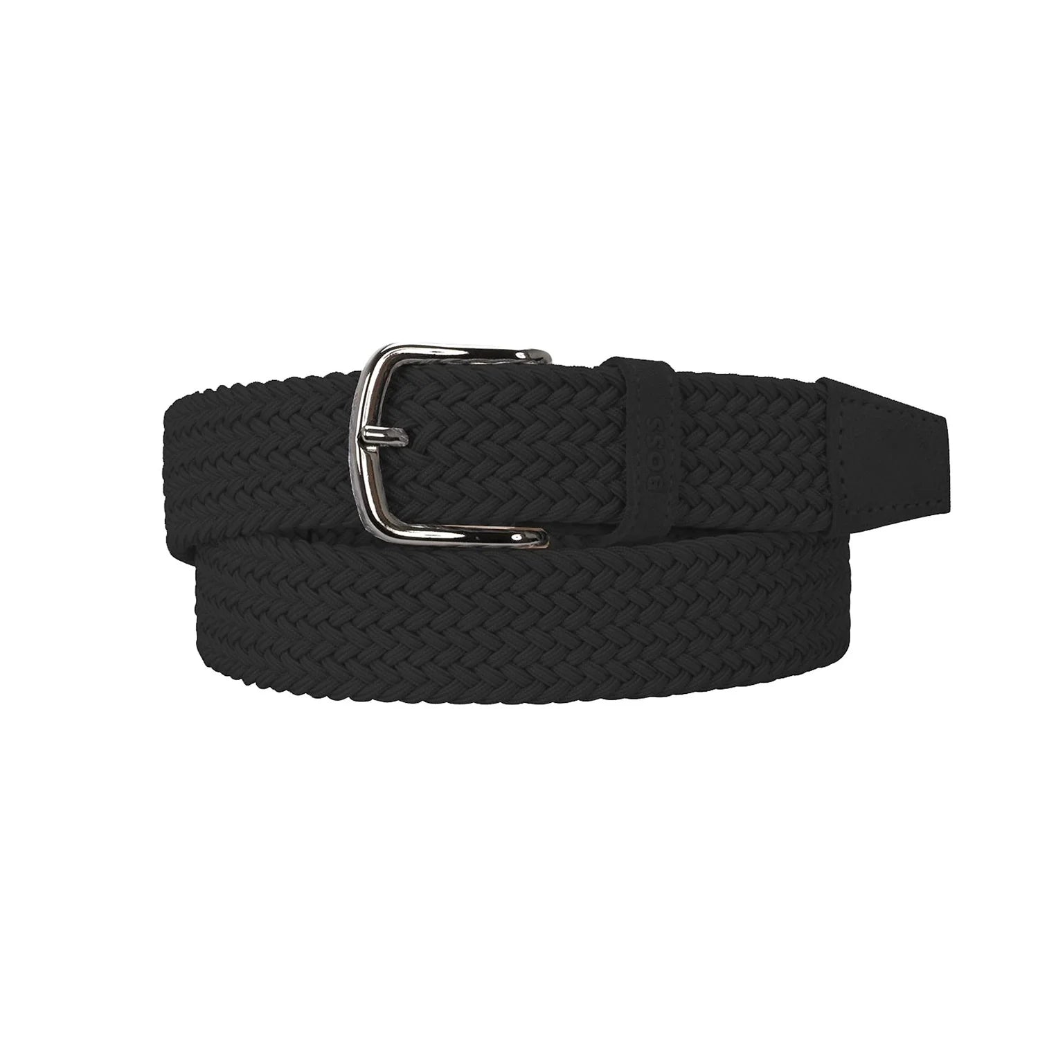 Woven Belt With Leather Trims