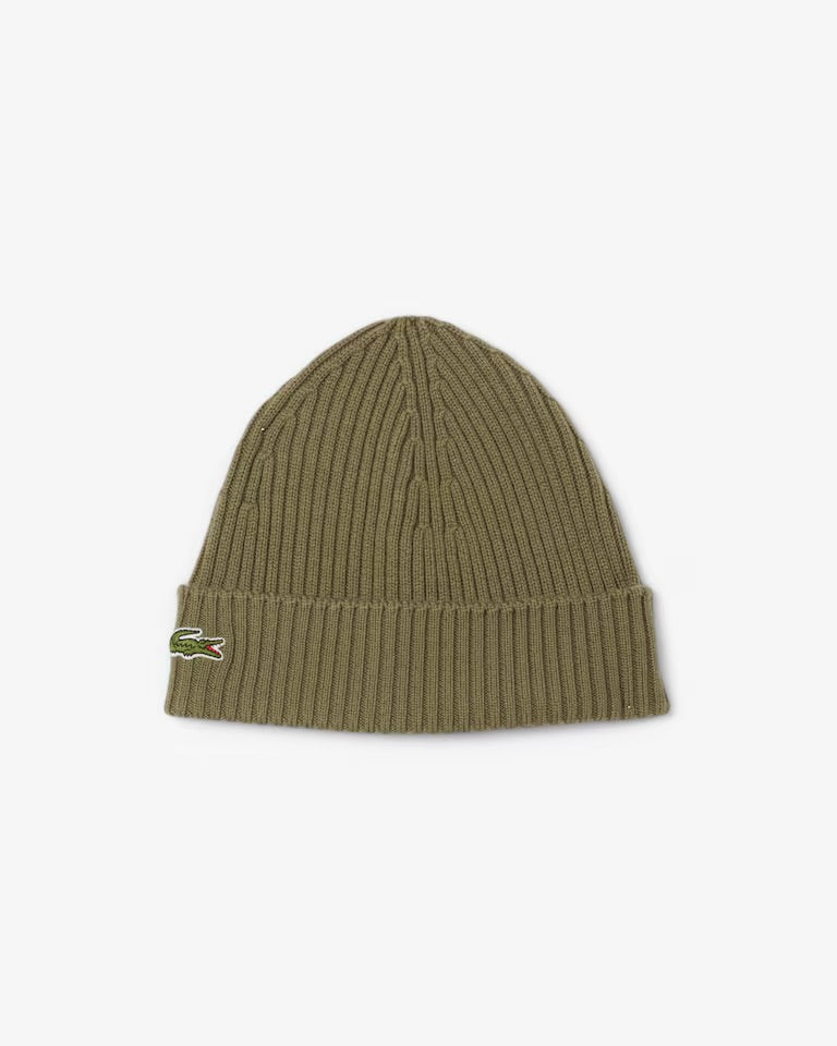 Rib Knit Wool Beanie