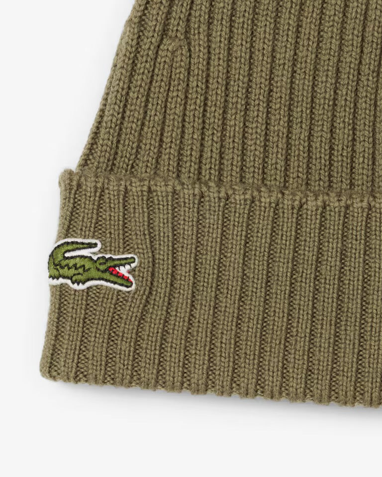 Rib Knit Wool Beanie