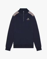 Club Check Shoulder 1/4 Zip Fleece