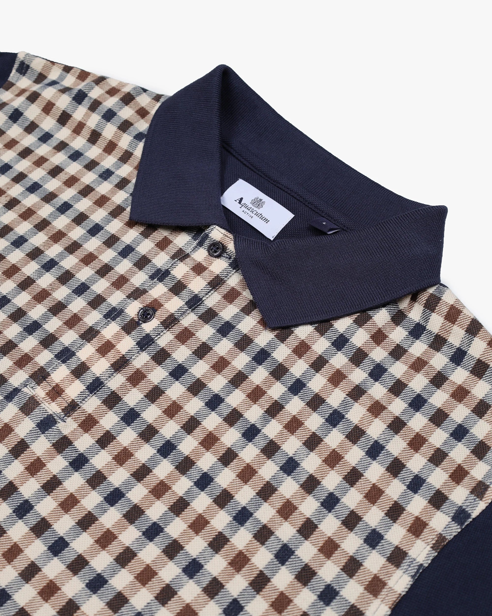 Iconic Club Check Front Polo Shirt