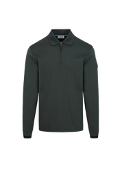 Long Sleeve Silicone Zip Polo Shirt