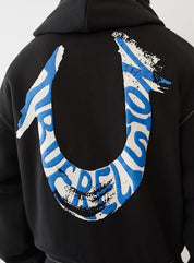 Horseshoe Painted Big T Zip Up Hoodie