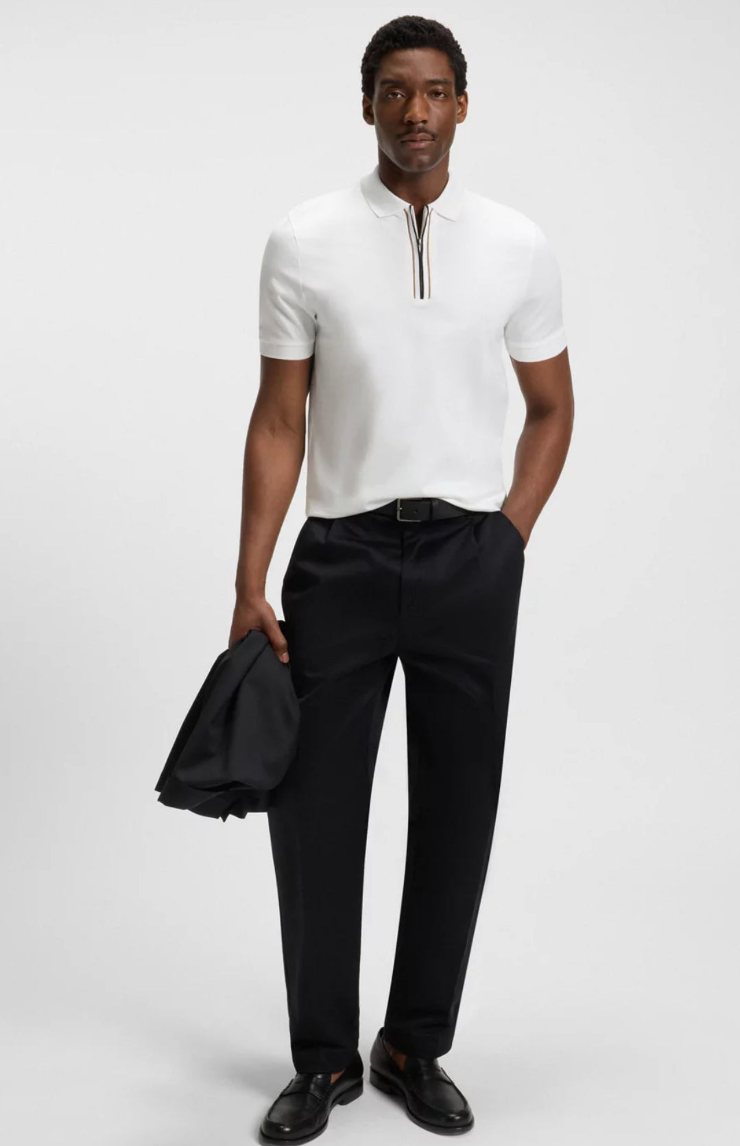 Mercerised-Cotton Zip Polo Shirt