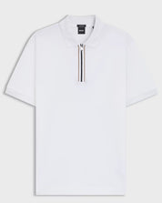 Mercerised-Cotton Zip Polo Shirt