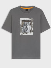 Cotton-Jersey T-Shirt With Animal Artwork