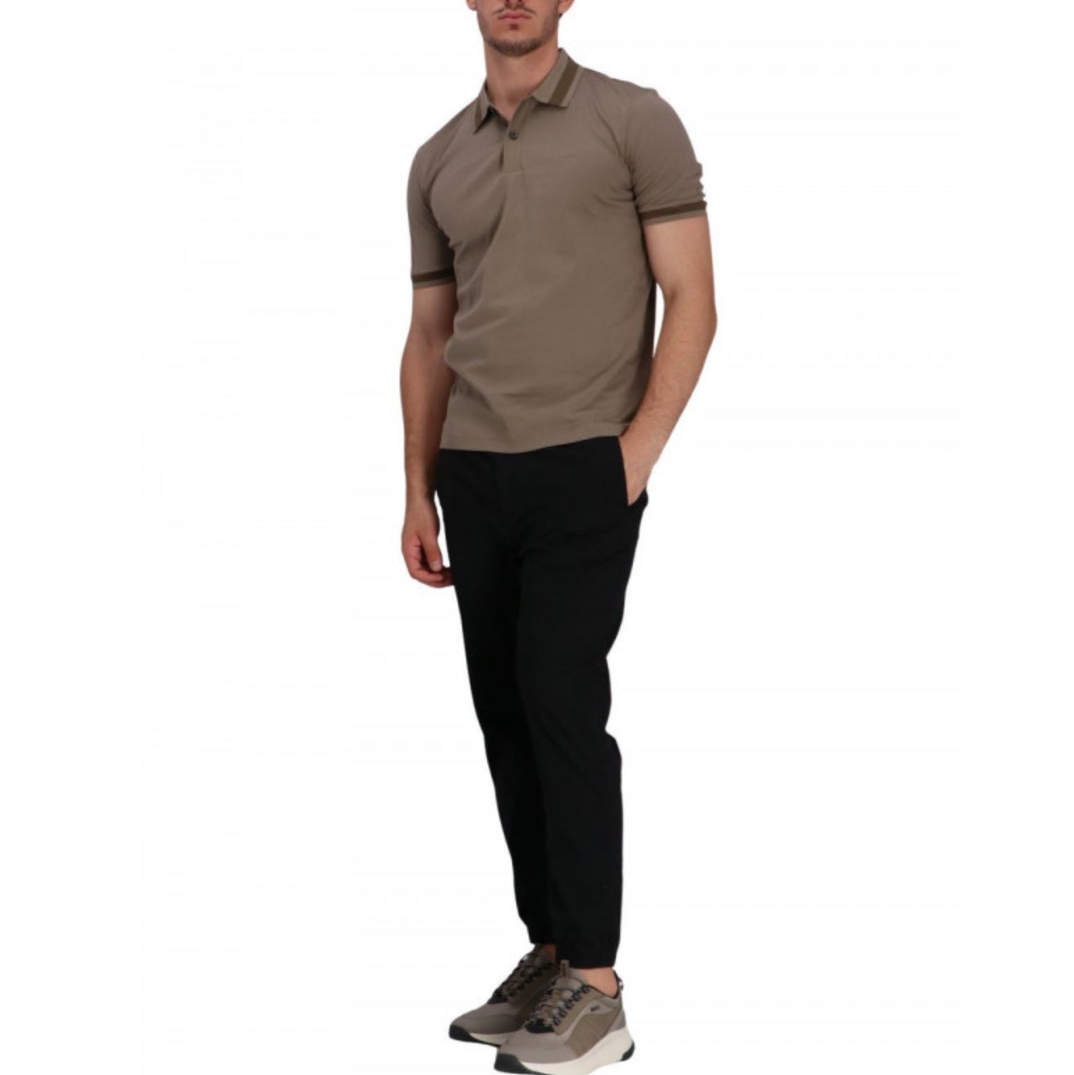 Mercerised-Cotton Polo With Structured Trim