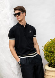 Stripe Hem Polo Shirt