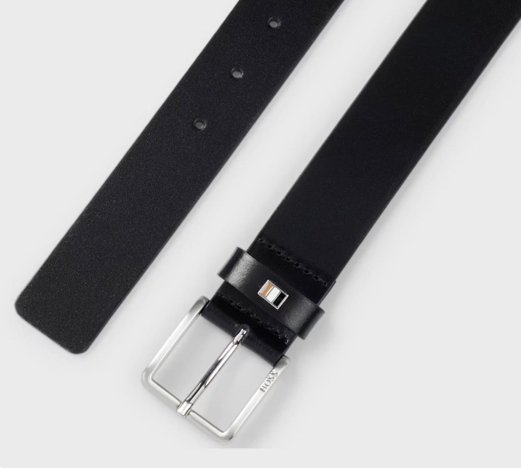 Signature Stripe Leather Belt