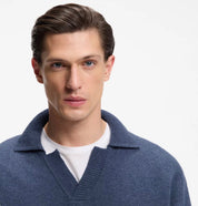 Virgin-Wool Collar Jumper