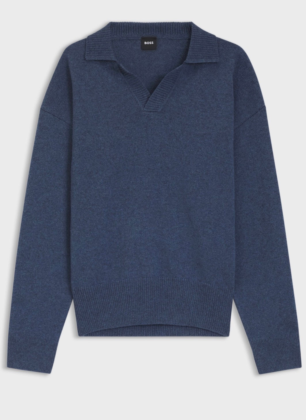 Virgin-Wool Collar Jumper