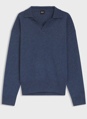Virgin-Wool Collar Jumper