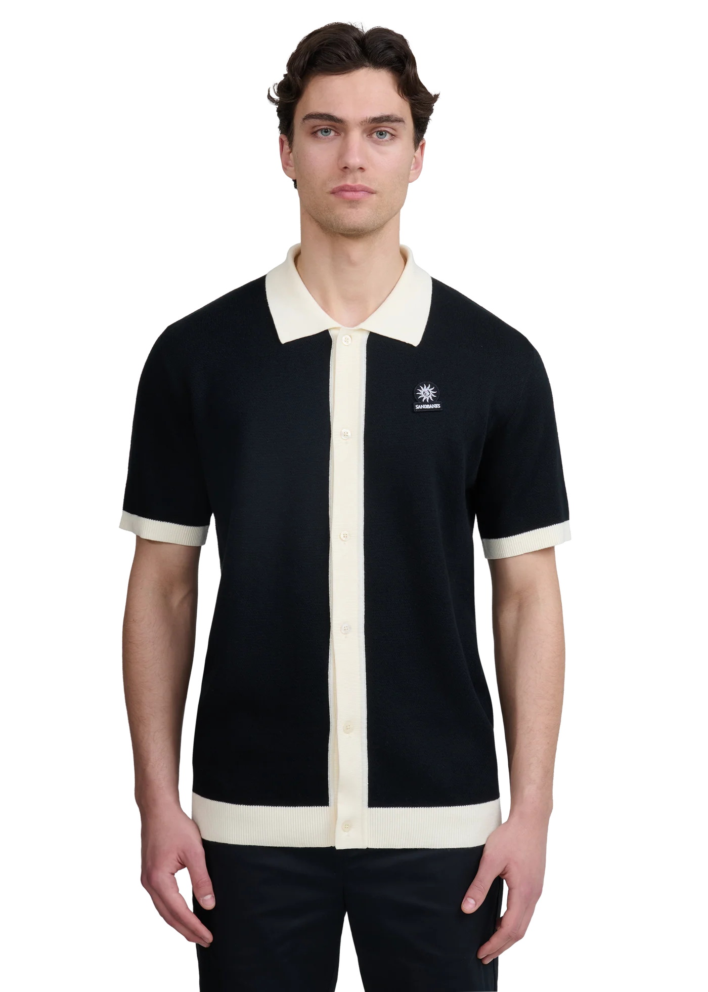 Knitted Full Button Polo Shirt