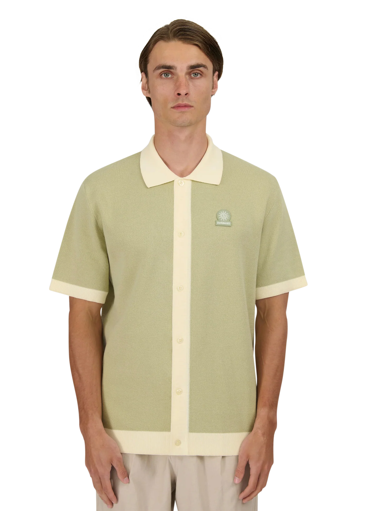 Knitted Full Button Polo Shirt