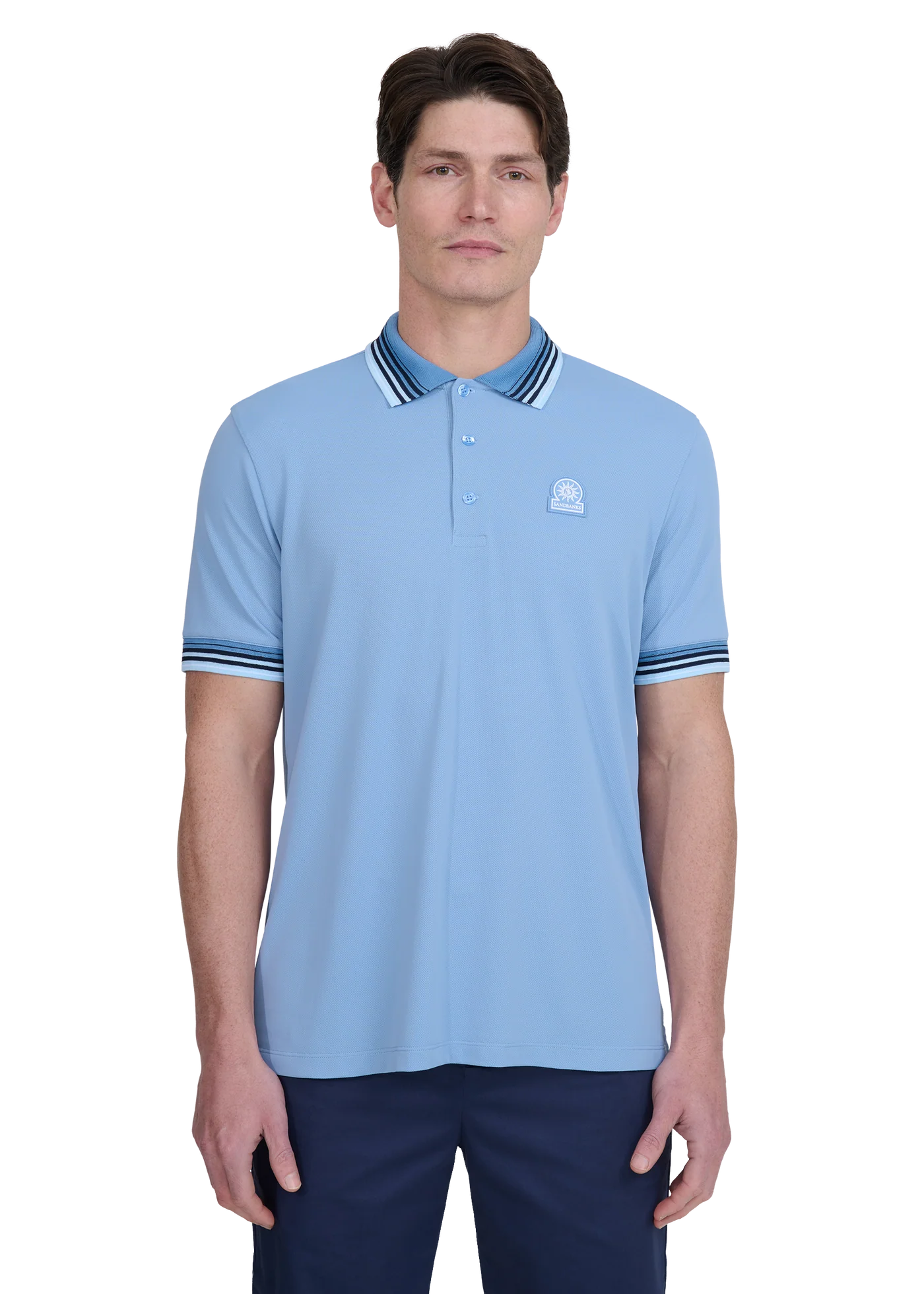 Gradient Rib Polo Shirt
