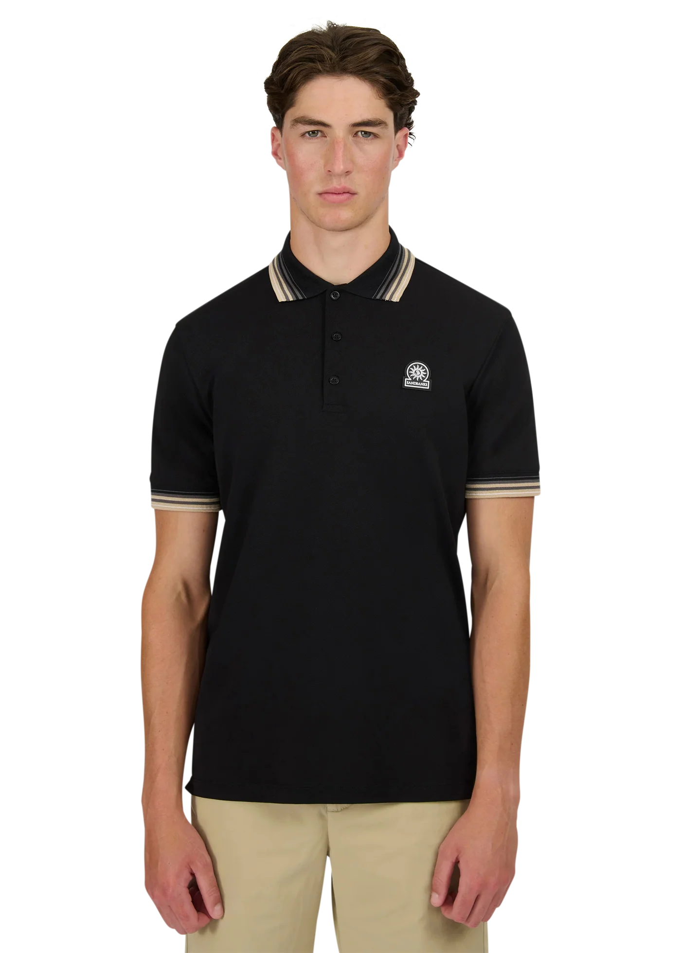 Gradient Rib Polo Shirt