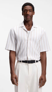 Boss Striped Stretch Cotton Shirt