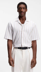 Boss Striped Stretch Cotton Shirt