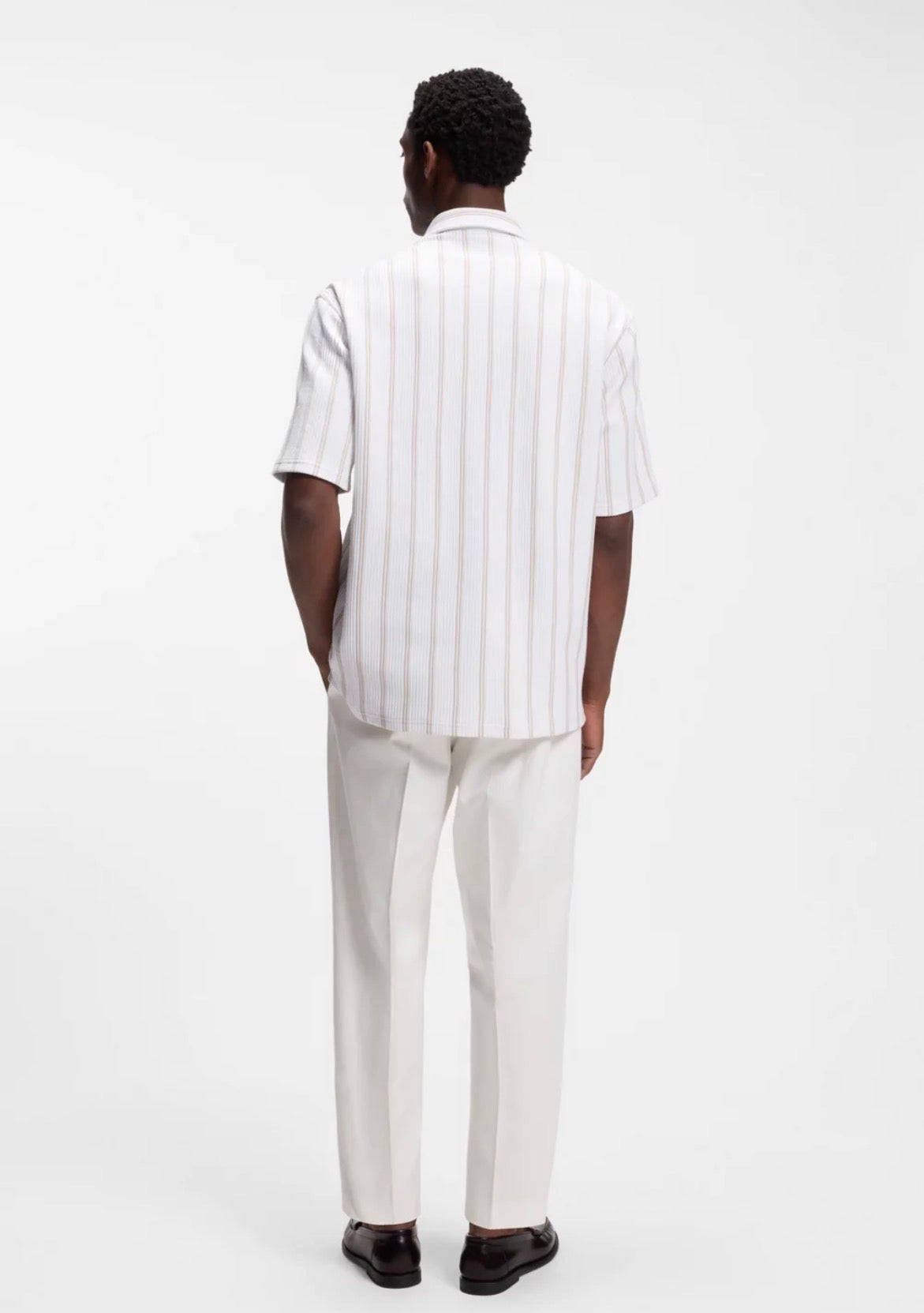 Boss Striped Stretch Cotton Shirt