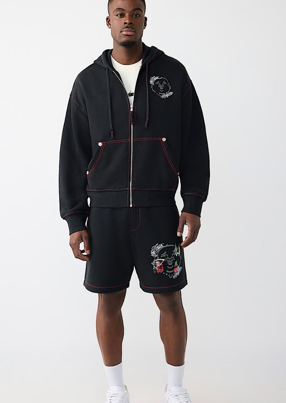 Buddha Face Big T Zip Hoodie