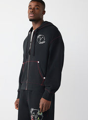 Buddha Face Big T Zip Hoodie