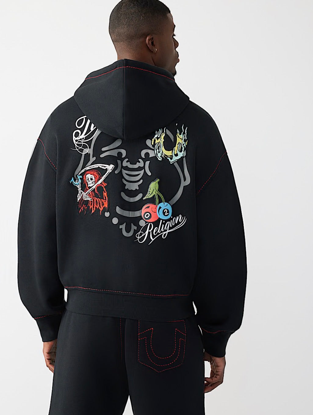 Buddha Face Big T Zip Hoodie