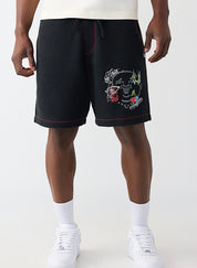Buddha Face Big T Fleece Short