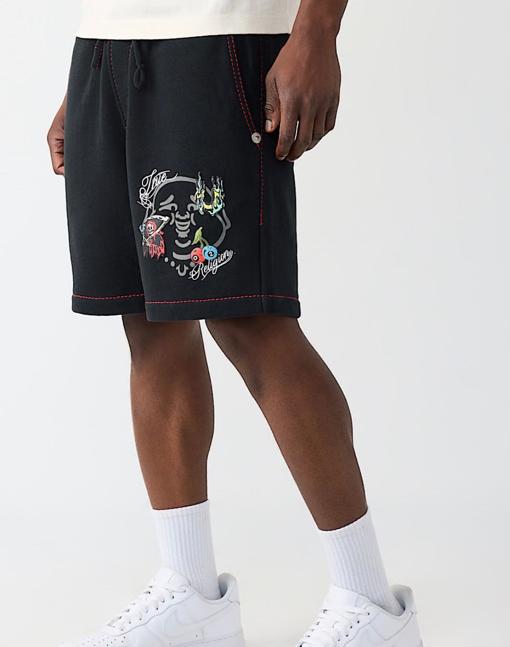 Buddha Face Big T Fleece Short