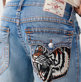 Ricky Embroidered Tiger Big T Flap Jeans
