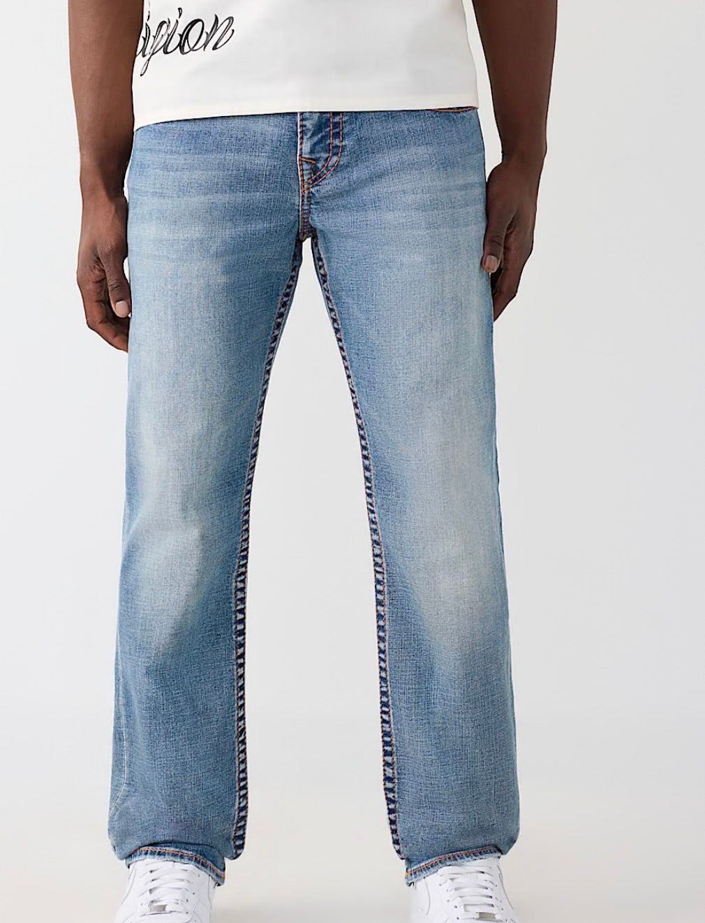 Ricky Embroidered Tiger Big T Flap Jeans