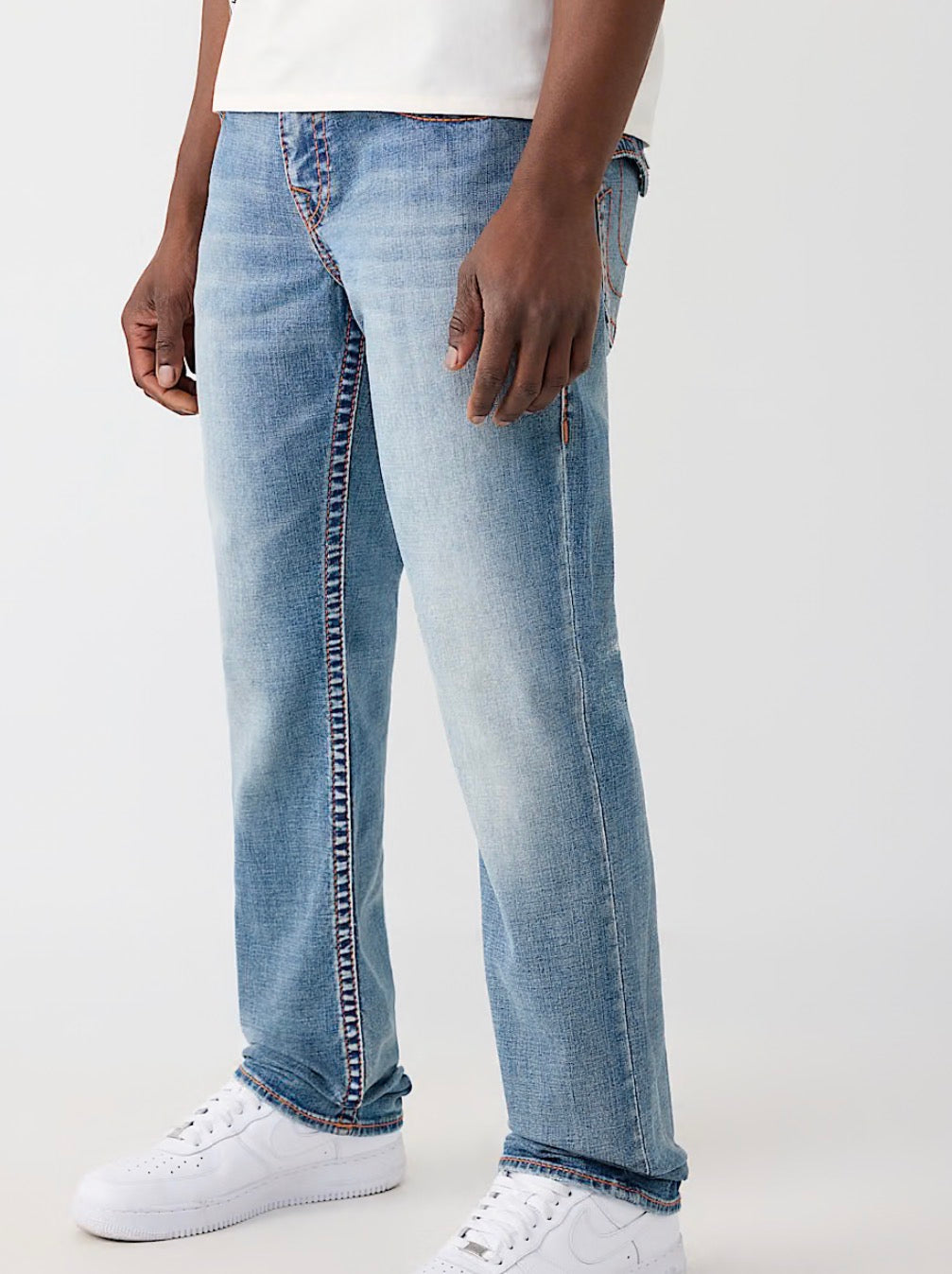 Ricky Embroidered Tiger Big T Flap Jeans