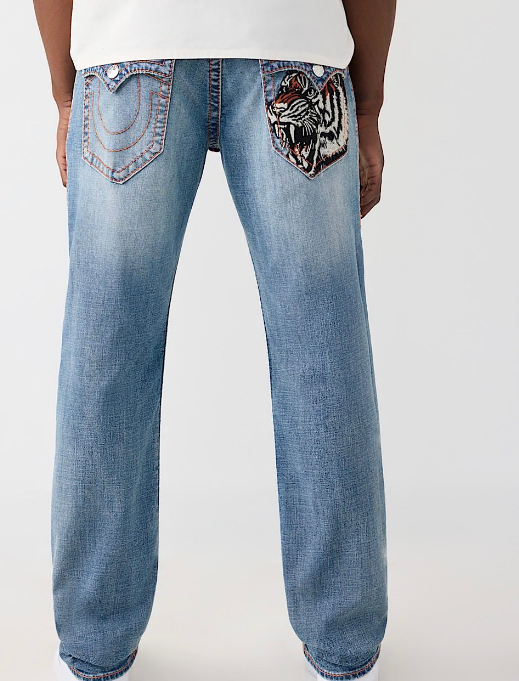 Ricky Embroidered Tiger Big T Flap Jeans