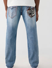 Ricky Embroidered Tiger Big T Flap Jeans