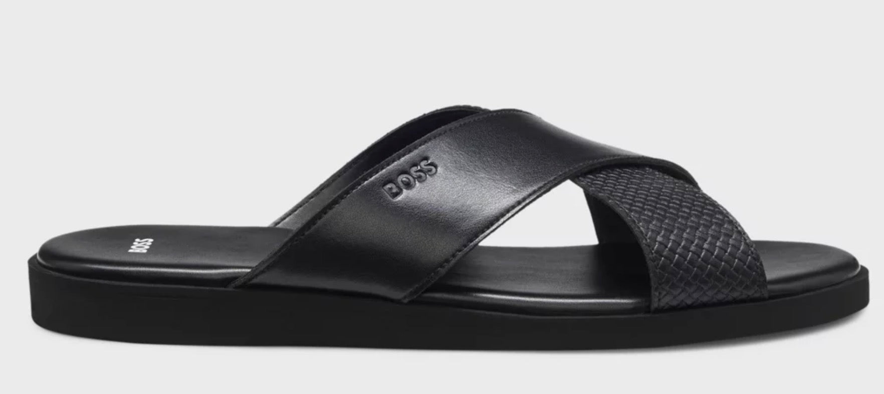 Faux-Leather Slides