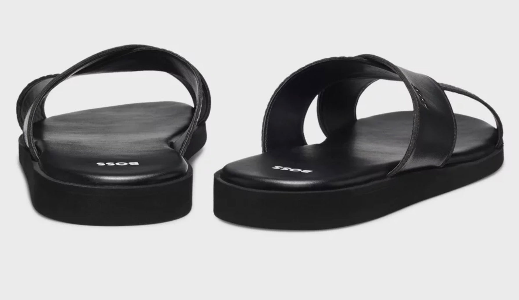 Faux-Leather Slides