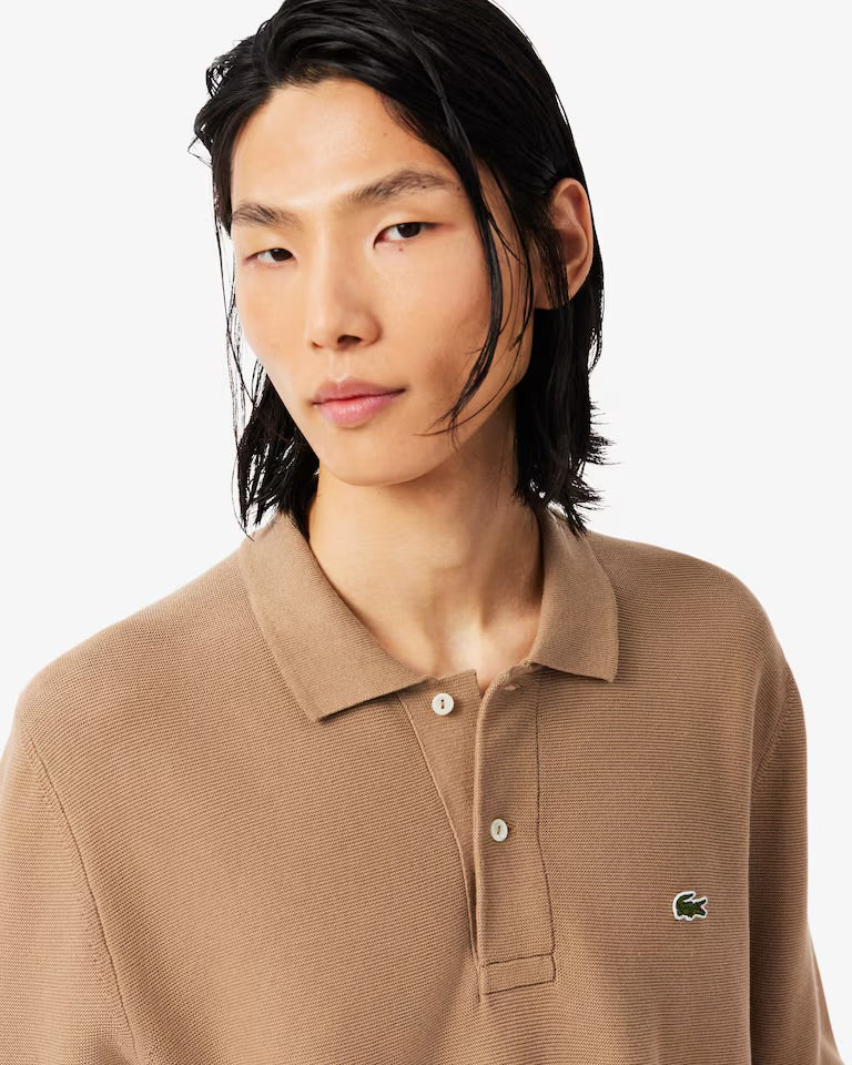 Long Sleeve Knitted Polo Shirt