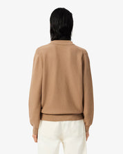 Long Sleeve Knitted Polo Shirt