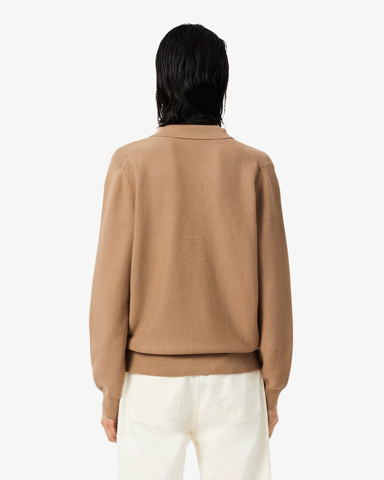 Long Sleeve Knitted Polo Shirt