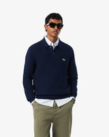 Long Sleeved Knitted Polo Shirt