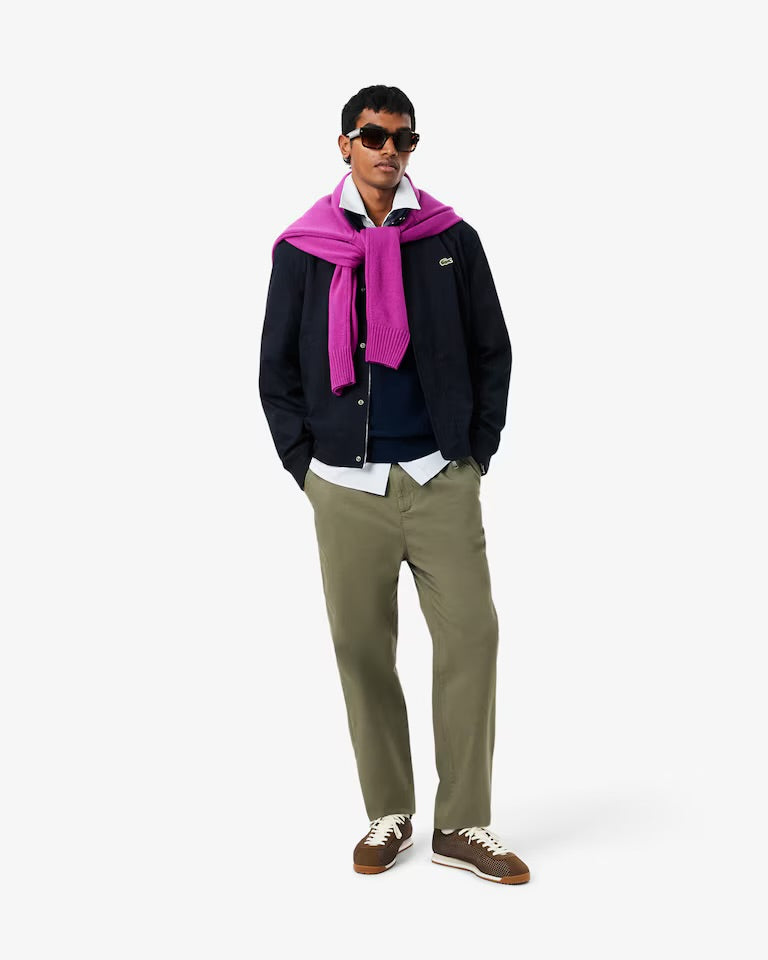 Long Sleeved Knitted Polo Shirt