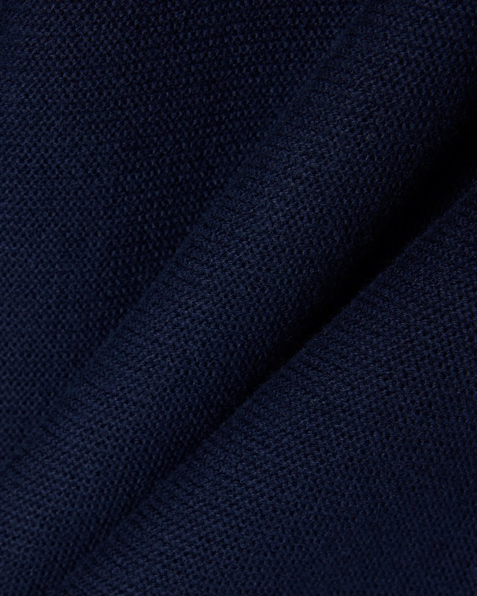 Long Sleeved Knitted Polo Shirt