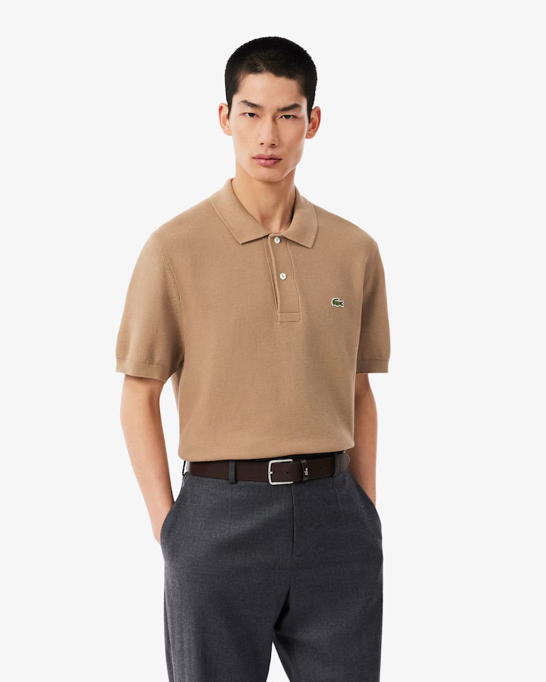 Short Sleeved Knitted Polo Shirt