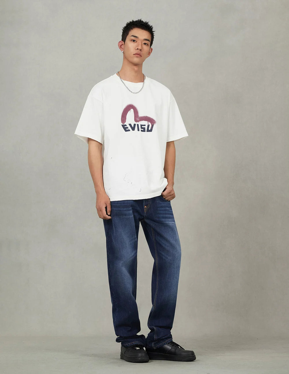 EVISU Seagull Pocket Print Jeans